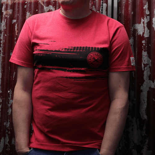 Red Torpedo Burnout (Mens) Red T-Shirt - Red Torpedo